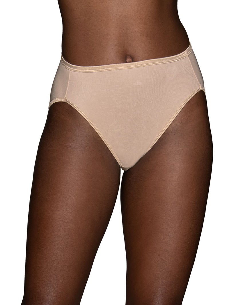 Vanity Fair Women's Illumination Hi Cut Panties (Regular & Plus Size), Rose Beige, 6 - Image 1